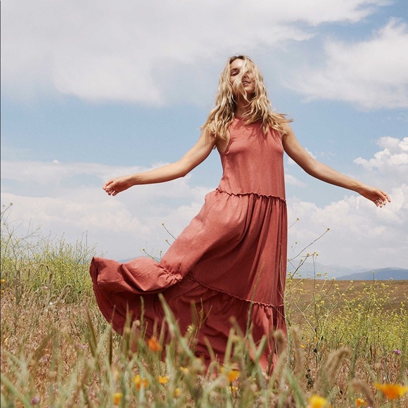 Aerie Knit Tiered Maxi Dress 